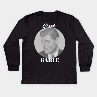 Clark Gable Kids Long Sleeve T-Shirt